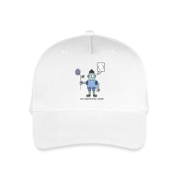 Roboter - Kinder Bio Basecap - Weiß - Vorne