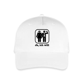 Ja ich will - Organic Kids’ Baseball Cap - white - Front