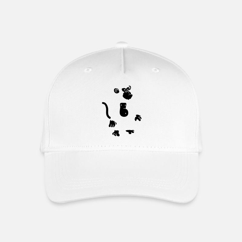 Cool Affen Design - Kinder Bio Basecap - Weiß