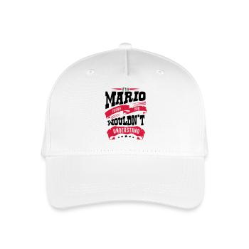mario name thing you wouldnt understand - Organic Kids’ Baseball Cap - white - Front