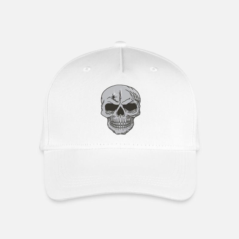 Skull bones skull design - Organic Kids’ Baseball Cap - white