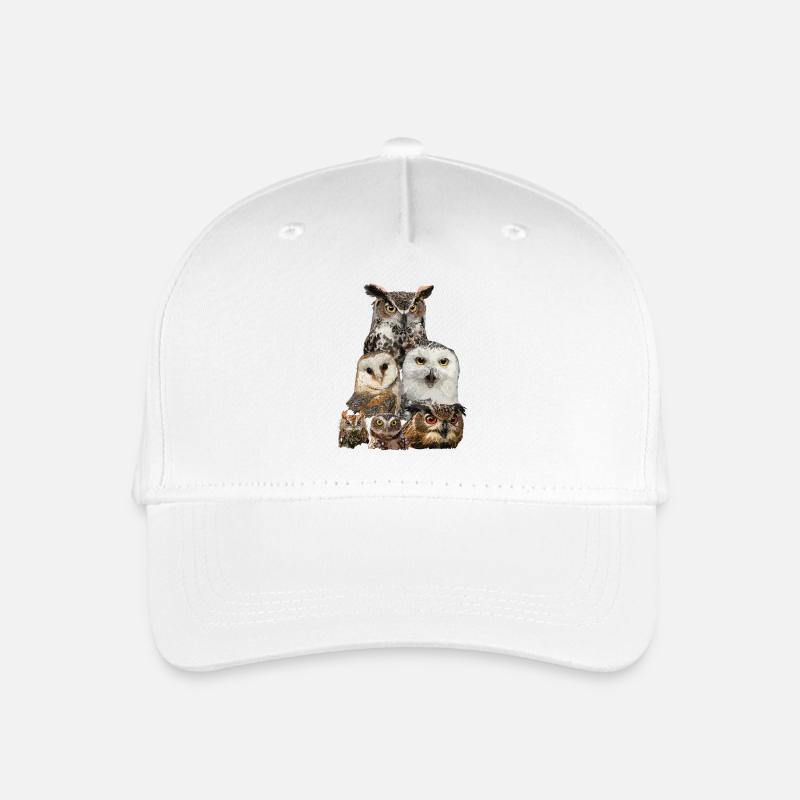 Eulen - Kinder Bio Basecap - Weiß