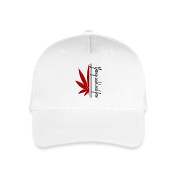 Young wild and free / Cannabis / Cannabisblatt - Organic Kids’ Baseball Cap - white - Front