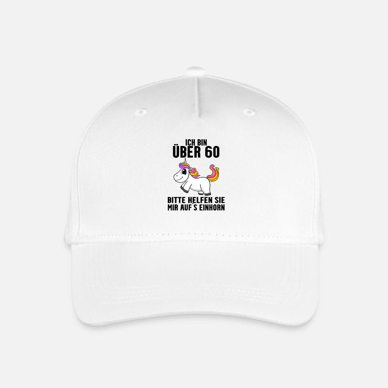 60. Geburtstag Frau 60 Jahre alt Einhorn Spruch - Kinder Bio Basecap - Weiß