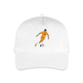 Teamgeist im Orangenen Trikot - Kinder Bio Basecap - Weiß - Vorne