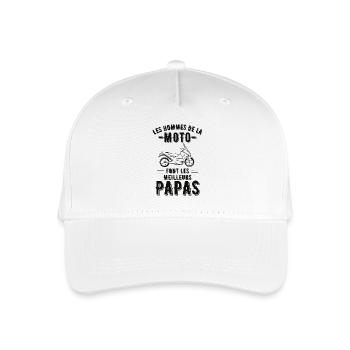 Humour papa motard - Casquette de baseball bio Enfant - blanc - Devant