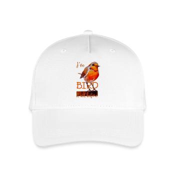 Robin cute bird Bird it all before - Organic Kids’ Baseball Cap - white - Front