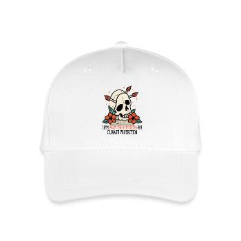 Skull and roses for environmental protection Climate protection - Organic Kids’ Baseball Cap - white - Front