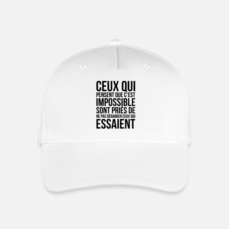 Ceux Qui Pensent Que Cest Impossible... - Casquette de baseball bio Enfant - blanc