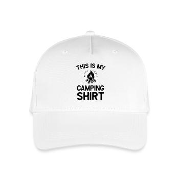 Das ist mein Camping-Shirt - Kinder Bio Basecap - Weiß - Vorne