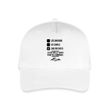 Humour motard moto - Casquette de baseball bio Enfant - blanc - Devant