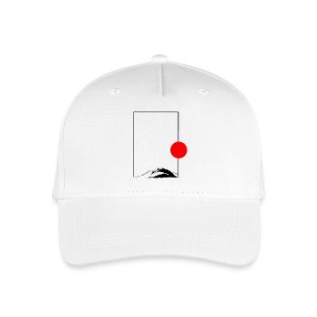 Minimalistischer Sonnenaufgang - Kinder Bio Basecap - Weiß - Vorne
