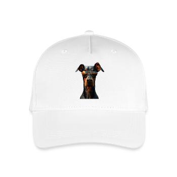 Doberman chiens motif chien de garde fier dobermans - Casquette de baseball bio Enfant - blanc - Devant