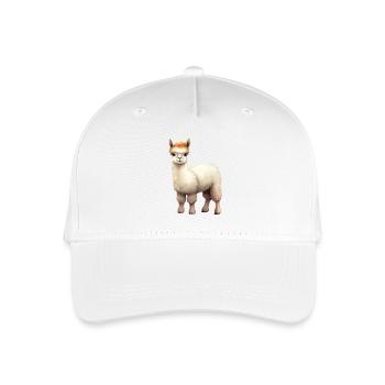 Lama mignon classe Design classe Lama animal - Casquette de baseball bio Enfant - blanc - Devant
