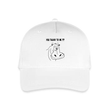 Schwarzes Nilpferd - Kinder Bio Basecap - Weiß - Vorne