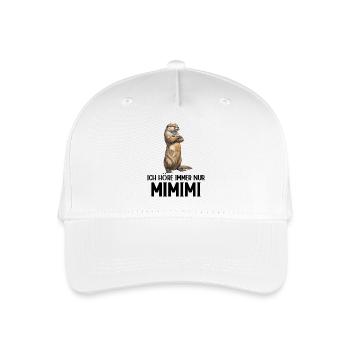 Otter Fischotter Ich höre immer nur Mimimi Wald - Kinder Bio Basecap - Weiß - Vorne