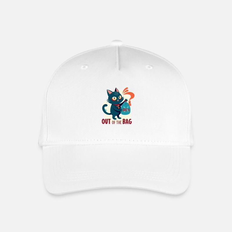 Halloween Gruselkatzen aus der Tasche - Kinder Bio Basecap - Weiß
