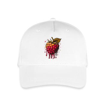 Two-tone dripping raspberry - Organic Kids’ Baseball Cap - white - Front