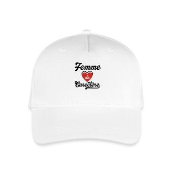 Femme de caractère 1 - Casquette de baseball bio Enfant - blanc - Devant