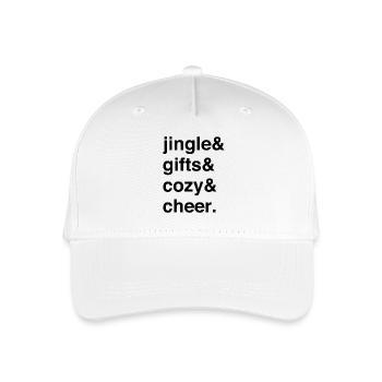 Jingle with Festive Warmth - Organic Kids’ Baseball Cap - white - Front
