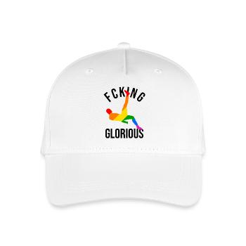 Football overhead kick cool gift - Organic Kids’ Baseball Cap - white - Front