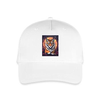 Majestic tiger in anime style - Organic Kids’ Baseball Cap - white - Front