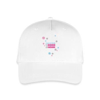 Froid à l’extérieur mais ver à l’intérieur - Casquette de baseball bio Enfant - blanc - Devant
