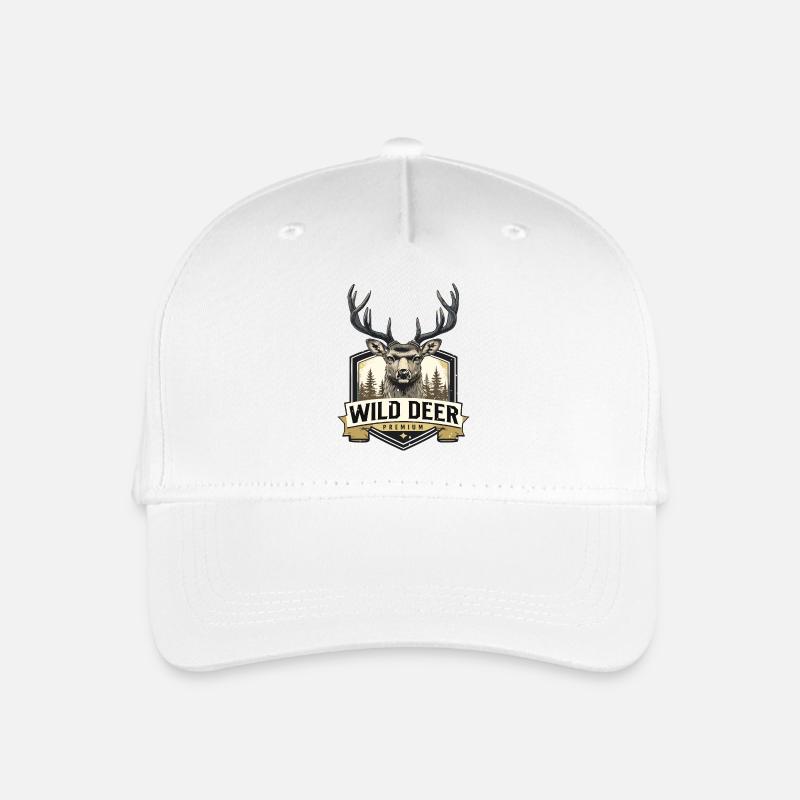 Majestätischer Wildhirsch - Kinder Bio Basecap - Weiß