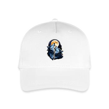 Wölfe bei Vollmond - Kinder Bio Basecap - Weiß - Vorne