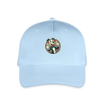 Drôle de chien rétro pouces vers le haut - Casquette de baseball bio Enfant - bleu clair - Devant