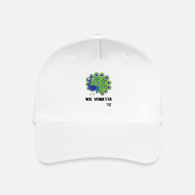 Pfau wie Vendetta - Kinder Bio Basecap - Weiß