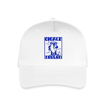 Singende Zikade Toulon - Retro-Maskottchen Provence - Kinder Bio Basecap - Weiß - Vorne
