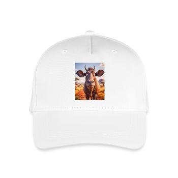 super cute african animals– Wildebeest - Organic Kids’ Baseball Cap - white - Front