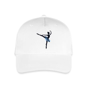 Black and White Ballet Dancer Illustration - Kinder Bio Basecap - Weiß - Vorne