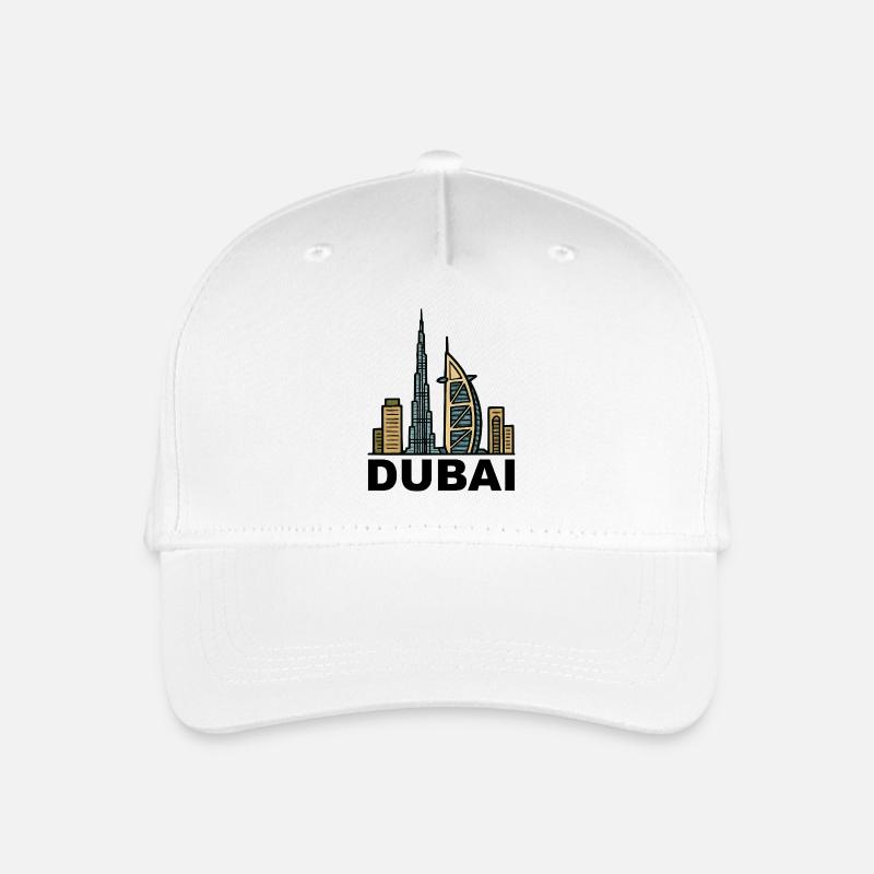dubai skyline - Kinder Bio Basecap - Weiß