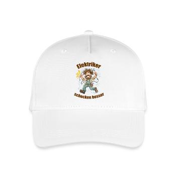 Elektriker schocken besser – lustiges Comicmotiv. - Kinder Bio Basecap - Weiß - Vorne