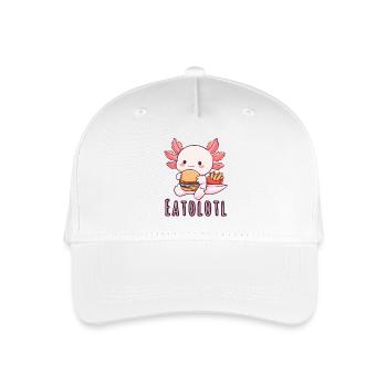 Eatolotl in Action - Organic Kids’ Baseball Cap - white - Front