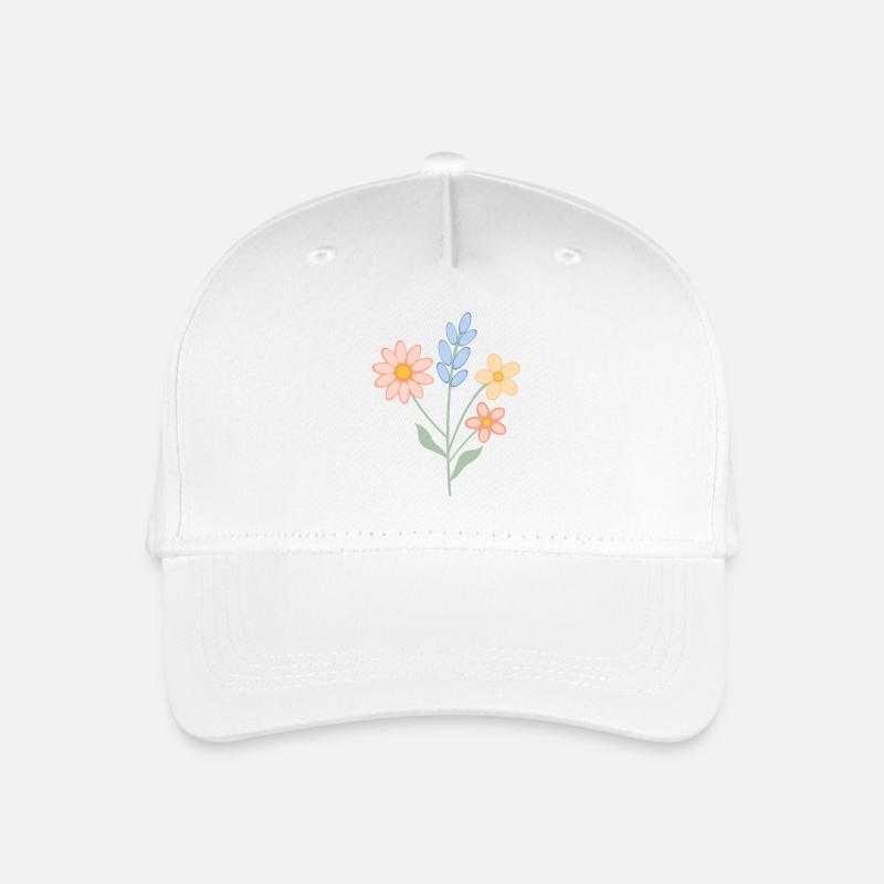 Pastel Bouquet – Spring-like Design - Organic Kids’ Baseball Cap - white