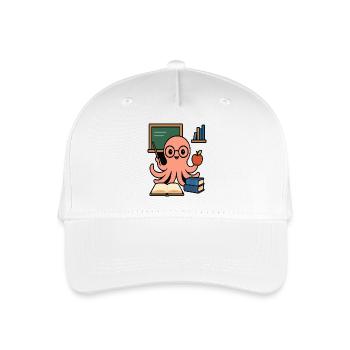 Octopus Teacher Cartoon – Funny Smart Classroom - Organic Kids’ Baseball Cap - white - Front