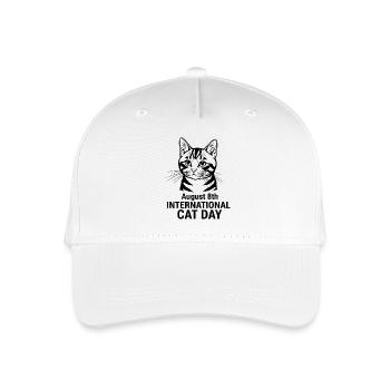 INTERNATIONALER TAG DER KATZE 8. August - Kinder Bio Basecap - Weiß - Vorne