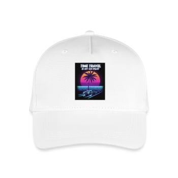 Retro Future Zeitreise Design - Kinder Bio Basecap - Weiß - Vorne