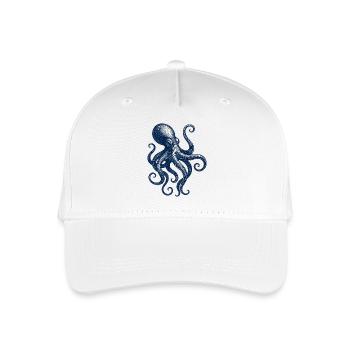 Vintage Octopus Illustration - Organic Kids’ Baseball Cap - white - Front