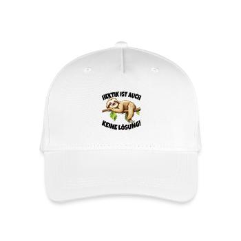 Hectic is also not a solution sleeping sloth - Organic Kids’ Baseball Cap - white - Front