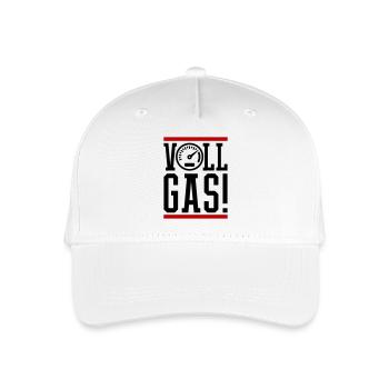 Vollgas Tacho Spruch - Kinder Bio Basecap - Weiß - Vorne