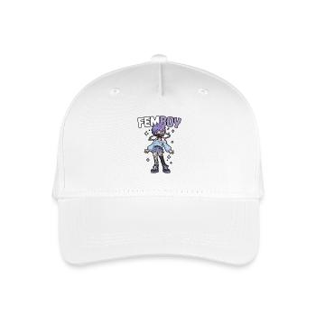 Femboy in emo look with glitter - Organic Kids’ Baseball Cap - white - Front