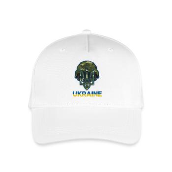 Ukraine Trident Camouflage Helm - Kinder Bio Basecap - Weiß - Vorne