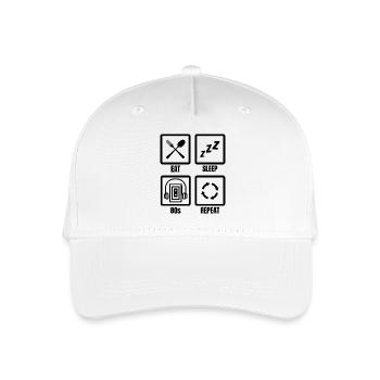 80s Schedule - Organic Kids’ Baseball Cap - white - Front