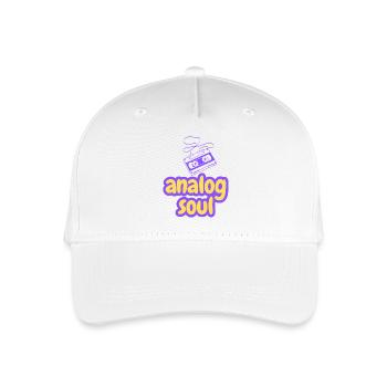 Analog Soul Kassette Retro - Kinder Bio Basecap - Weiß - Vorne