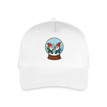 Zwerge in einer Schneekugel - Kinder Bio Basecap - Weiß - Vorne