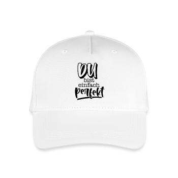 Du bist einfach perfekt - Casquette de baseball bio Enfant - blanc - Devant